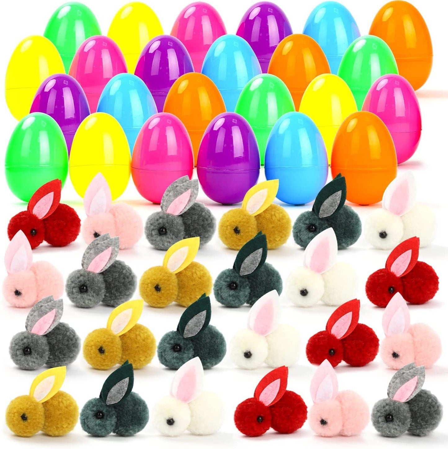 Creative Upgrade Models Easter Bunny Surprise Eggs 24 Pieces Set Children's Gifts Easter Basket Eggs