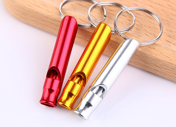 1Pcs Aluminum Emergency Survival Whistle Keychain Outdoor Sport Tools Multifunctiona Training