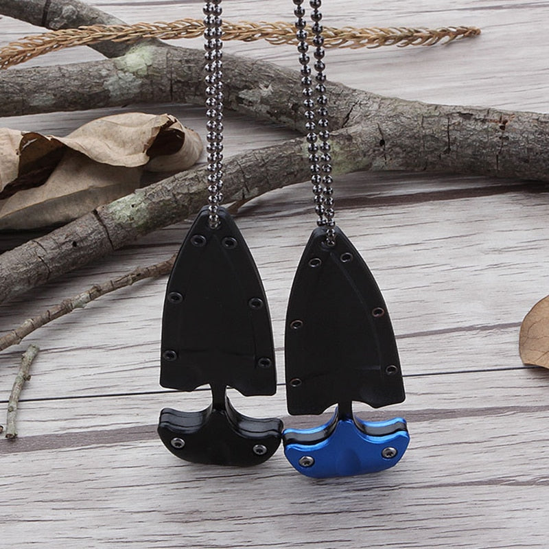 Outdoor Tools Multifunctional Mini Hanging Necklace Knife Protable Outdoor Camping Knife Rescue Survival Tool Tea Knife Tool