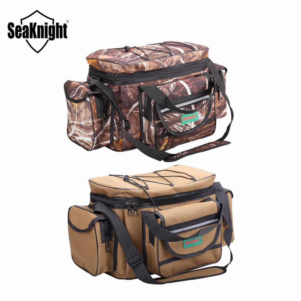 SeaKnight SK003 Waterproof Fishing Bag Large Capacity Multifunctional Lure Fishing Tackle Pack Outdoor Shoulder Bags 50*27*28cm