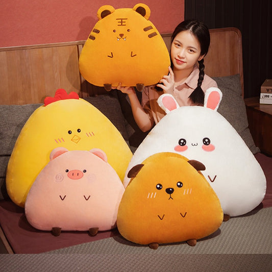 New Soft Cute Pet Animal Pillow Plush Pig Tiger Rabbit Cushion Gift
