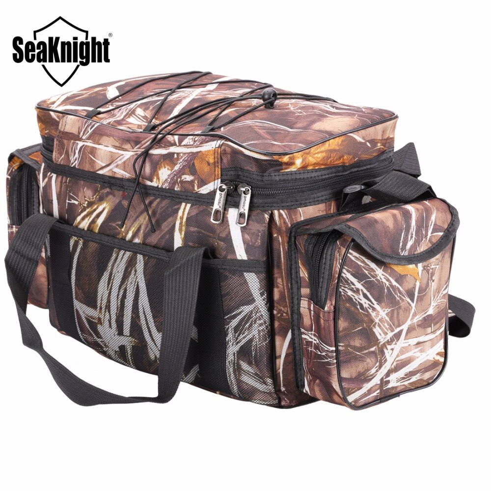 SeaKnight SK003 Waterproof Fishing Bag Large Capacity Multifunctional Lure Fishing Tackle Pack Outdoor Shoulder Bags 50*27*28cm