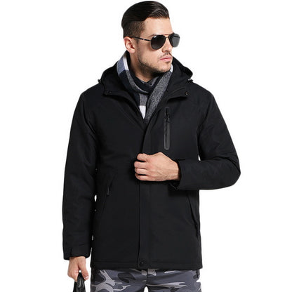 Outdoor USB Heated Hiking Jacket Women Men Winter Warm Overcoat Camping Trekking Windbreaker Ski Waterproof Jackets Coats AM354