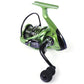 YUMOSHI 13+1BB Full Metal Spinning Fishing Reel 4.7:1/5.5:1 Gear Ratio Pesca Aluminum Spool  Tackle With Foldable Handle