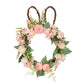 Easter Egg Simulation Garland Easter Ball Chrysanthemum Rabbit Shape With Lamp Rattan Circle Decoration Pendant With Lamp Garland