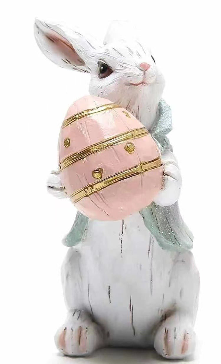 Easter Bunny Ornament Wholesale Home Desktop Resin Craft Ornament Garden Ornament