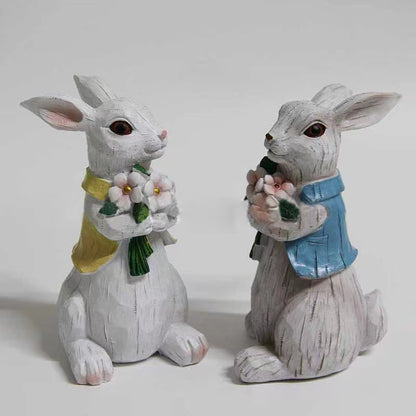 Easter Bunny Ornament Wholesale Home Desktop Resin Craft Ornament Garden Ornament