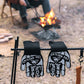 Outdoor 800 degree heat resistant gloves, thermal insulation and anti scald gloves, silicone BBQ barbecue oven thickened gloves