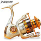 Yumoshi EF1000-7000 12BB 5.2:1 Metal Spinning Fishing Reels Fly Wheel For Fresh/ Salt Water