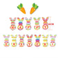 New Easter Party Cartoon Bunny Flag Pulling Easter Festival Theme Decoration Banner Flower Pulling