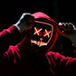 Halloween LED Glow Masks Horror Rave Mask El Wire Light up for Festival Cosplay Costume Funny Election Party Decor Purge Mask