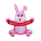 Inflatable Easter Bunny 1.5 Meters Inflatable Pink Cute Bunny Led Light-Emitting Air Model Yard Decoration
