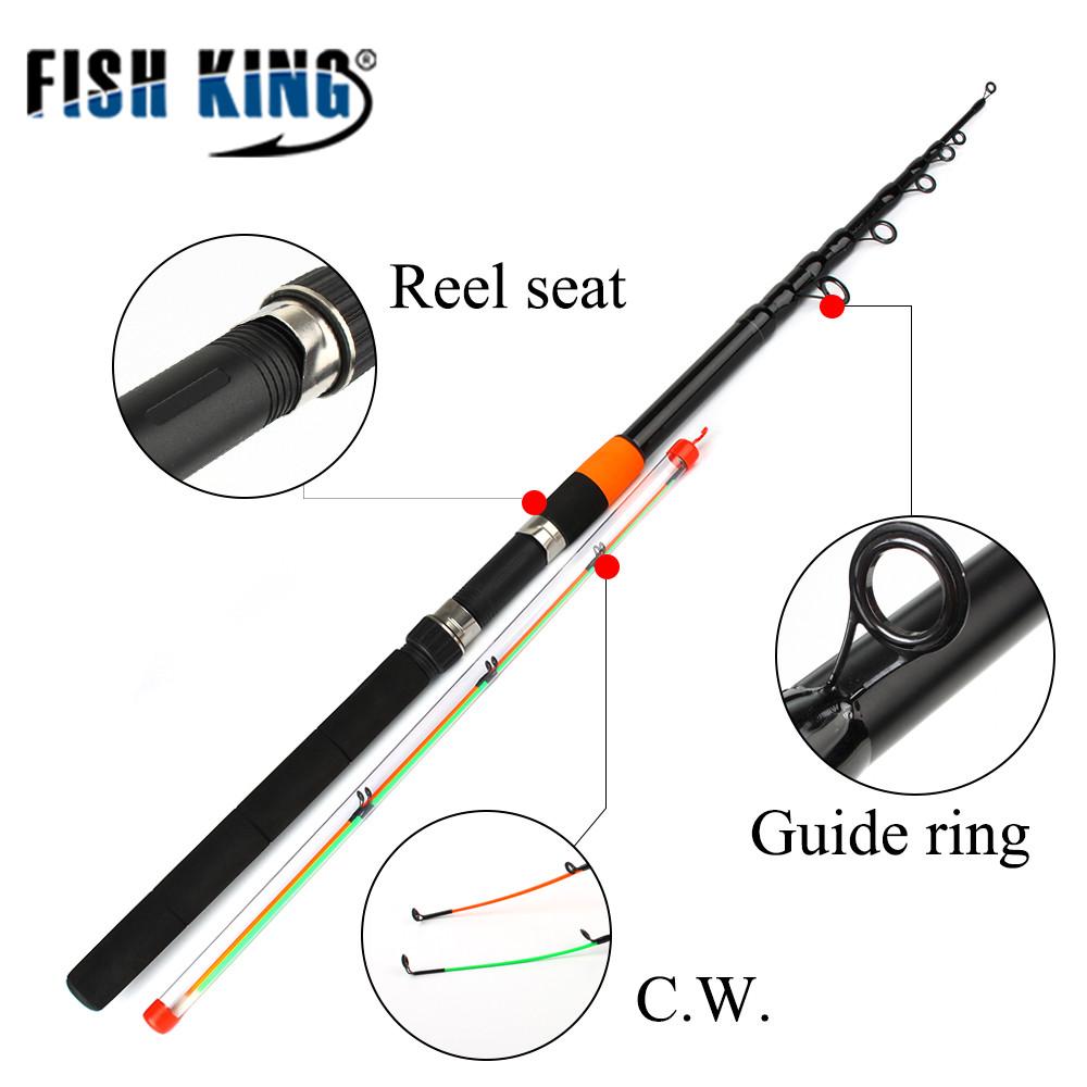 Fish King Telescopic feeder rod 3.0m-3.9m 2 Section C.W 120g Extra Heavy Fishing Rods 60% Carbon Fiber Feeder