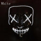 Halloween LED Glow Masks Horror Rave Mask El Wire Light up for Festival Cosplay Costume Funny Election Party Decor Purge Mask