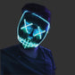 Halloween LED Glow Masks Horror Rave Mask El Wire Light up for Festival Cosplay Costume Funny Election Party Decor Purge Mask