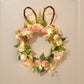 Easter Egg Simulation Garland Easter Ball Chrysanthemum Rabbit Shape With Lamp Rattan Circle Decoration Pendant With Lamp Garland