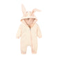 Infant Children's Big Ear Rabbit One-Piece l Hooded Zipper Jumpsuit Romper