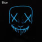 Halloween LED Glow Masks Horror Rave Mask El Wire Light up for Festival Cosplay Costume Funny Election Party Decor Purge Mask