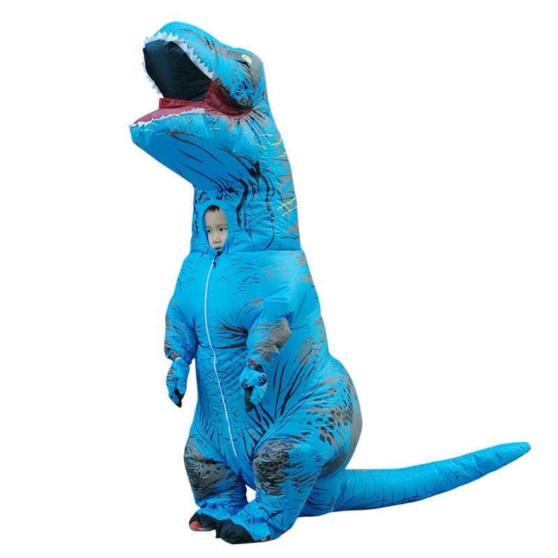 Cosplay Halloween Party Game Adult Children Inflatable Suit Tyrannosaurus Rex Dinosaur Inflatable Clothes Show Props