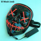 Halloween LED Glow Masks Horror Rave Mask El Wire Light up for Festival Cosplay Costume Funny Election Party Decor Purge Mask