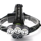 LED Headlamp 5 CREE XM-L T6 15000 lumens LED USB  Camping Hike Emergency Light