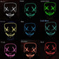 Halloween LED Glow Masks Horror Rave Mask El Wire Light up for Festival Cosplay Costume Funny Election Party Decor Purge Mask