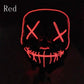 Halloween LED Glow Masks Horror Rave Mask El Wire Light up for Festival Cosplay Costume Funny Election Party Decor Purge Mask