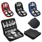 Stainless Steel Tableware Outdoor Camping Western Style Steak Knife Fork Spoon Dinner Plate Set Portable Cloth Bag Set