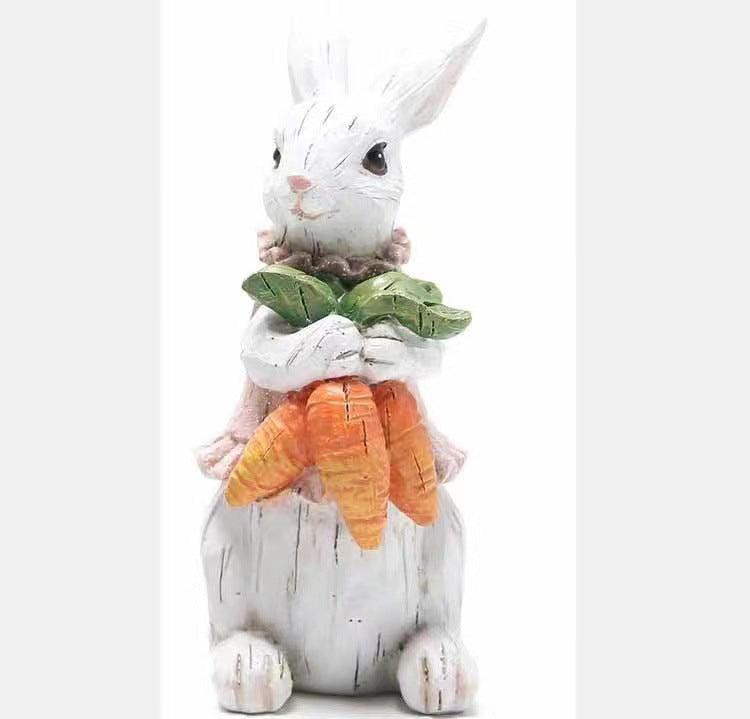 Easter Bunny Ornament Wholesale Home Desktop Resin Craft Ornament Garden Ornament
