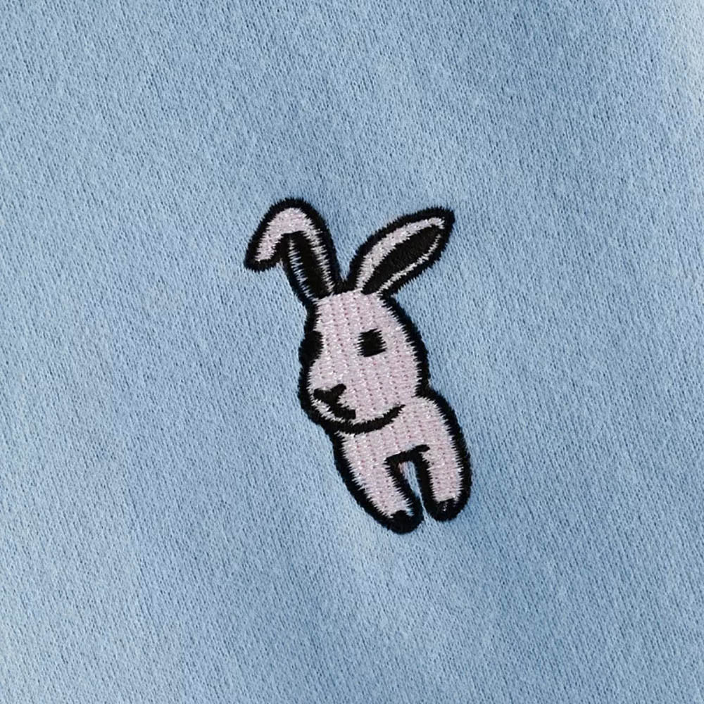 Harajuku Hoodies Women Long Sleeve Rabbit Embroidered Sweatshirt Pullover Autumn Lovely Rabbit Ears Jumper
