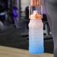 New Frosted Gradient Color Water Bottle Large Capacity Straw Travel Pot Color Sports Water Bottle Outdoor Fitness Cup