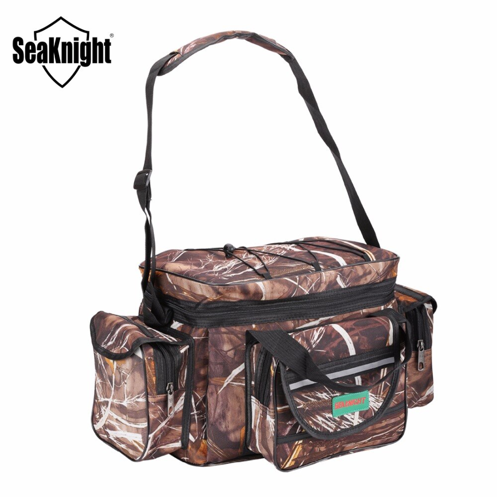 SeaKnight SK003 Waterproof Fishing Bag Large Capacity Multifunctional Lure Fishing Tackle Pack Outdoor Shoulder Bags 50*27*28cm