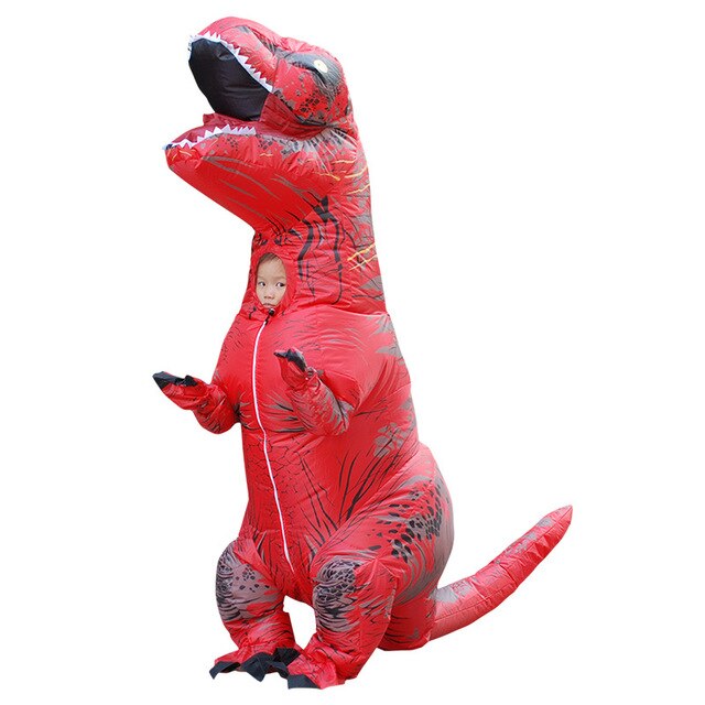 Cosplay Halloween Party Game Adult Children Inflatable Suit Tyrannosaurus Rex Dinosaur Inflatable Clothes Show Props