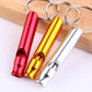 1Pcs Aluminum Emergency Survival Whistle Keychain  Outdoor Sport Tools Multifunctiona Training