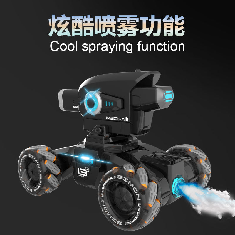 Tiktok guard gesture induction dual control programming spray music stunt vehicle water bomb remote control vehicle tank