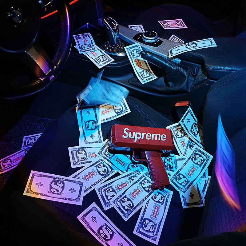 Supreme Money Gun Money Gun US Gold Gun Spits Money Tiktok Net Red Gun Wedding Party Props Birthday Gift