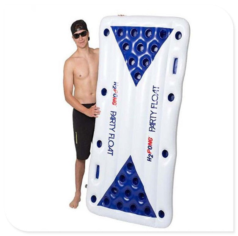 PVC inflatable porous cup holder, cross-border manufacturer of 28 hole table tennis float, beverage and beverage inflatable float bed