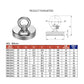 Super Strong Neodymium Magnets N52 Iman Ima Magnetic Fishing Magneat with Countersunk Hole Eyebolt for Salvage Magnetic Fishing