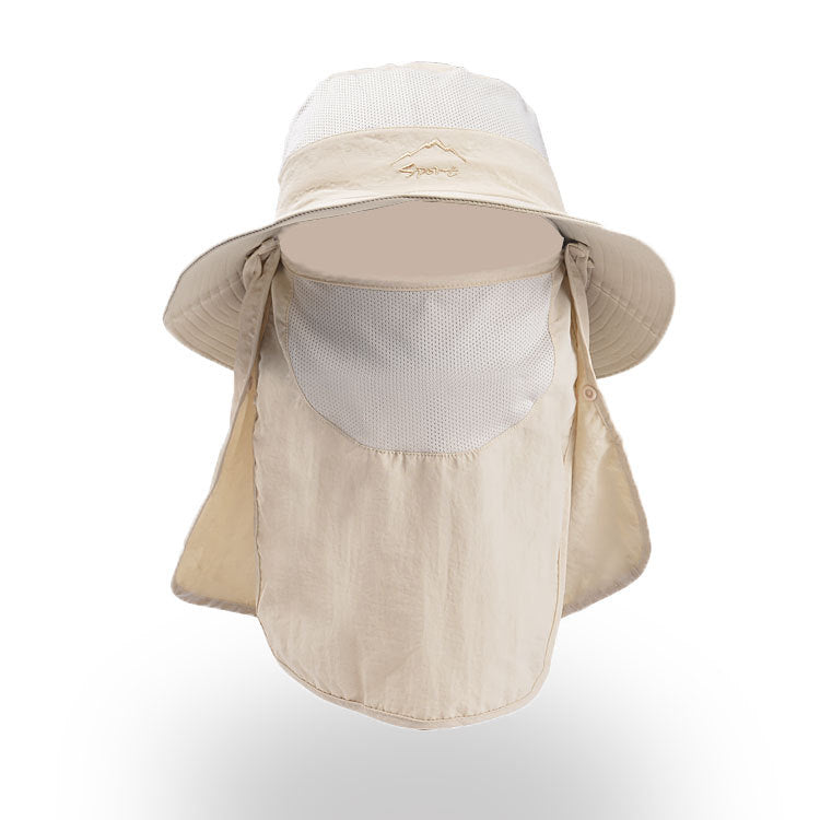 Fisherman hat male sun hat summer outdoor quick-drying sunscreen hat fishing breathable sun hat female face cap 9073