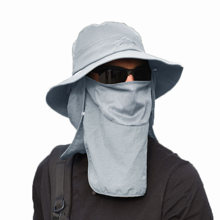 Fisherman hat male sun hat summer outdoor quick-drying sunscreen hat fishing breathable sun hat female face cap 9073