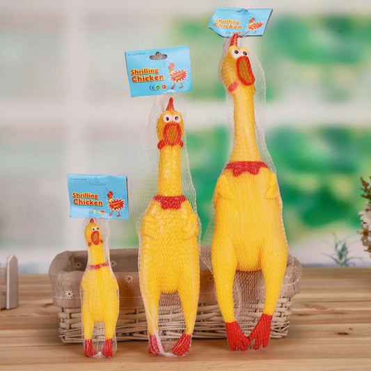 Venting the screams of the chicken, pinching the pointed screams of the chicken, cartoon creativity, parody, prank, screams of the chicken, strange screams of the chicken, pet sound toys