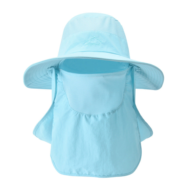 Fisherman hat male sun hat summer outdoor quick-drying sunscreen hat fishing breathable sun hat female face cap 9073