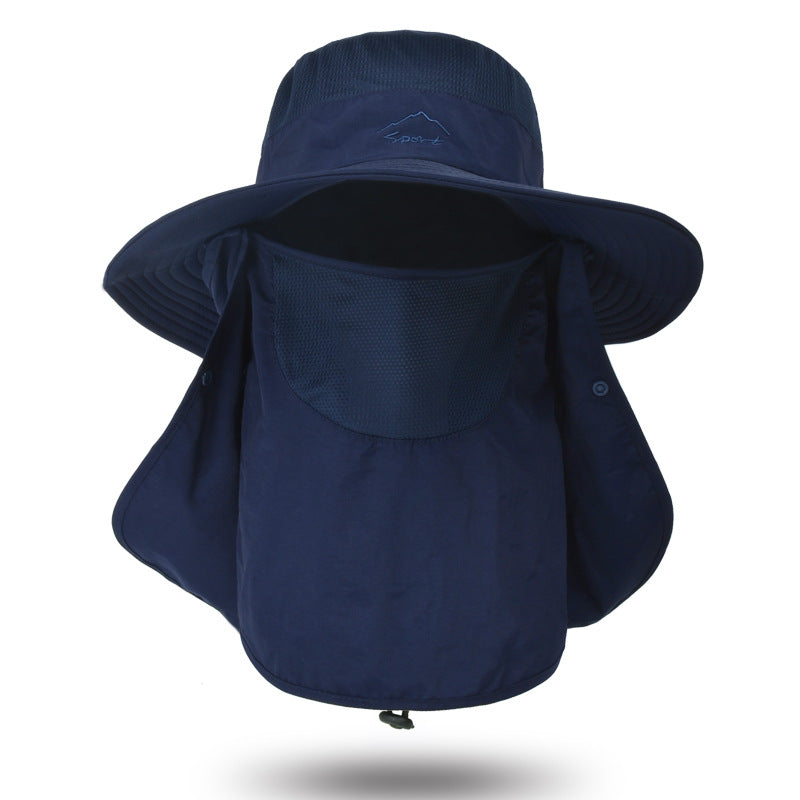 Fisherman hat male sun hat summer outdoor quick-drying sunscreen hat fishing breathable sun hat female face cap 9073