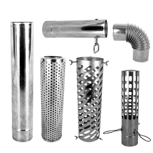 Stainless Steel Chimney Firewood Stove Elbow Firewood Stove Firewood Stove Outdoor Household Rural Heating Smoke Exhaust Pipe Ventilation