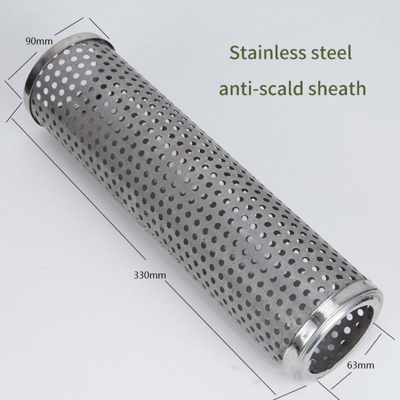 Stainless Steel Chimney Firewood Stove Elbow Firewood Stove Firewood Stove Outdoor Household Rural Heating Smoke Exhaust Pipe Ventilation