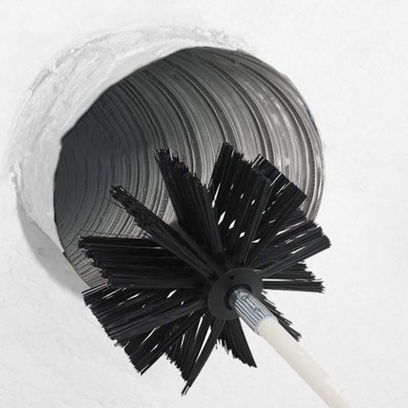 Bendable Long nylon wire Chimney Brush Flexible Dryer Pipe Inner Wall Cleaning Kit Includes 6 Flexible Rods 1 Brush Head