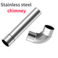 Stainless Steel Chimney Firewood Stove Elbow Firewood Stove Firewood Stove Outdoor Household Rural Heating Smoke Exhaust Pipe Ventilation