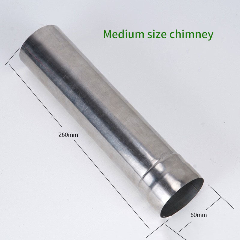 Stainless Steel Chimney Firewood Stove Elbow Firewood Stove Firewood Stove Outdoor Household Rural Heating Smoke Exhaust Pipe Ventilation