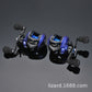 Komai Longyuan turns black fishing wheel left right-hand model complete high speed ratio 7.2: 1 water droplet road bears