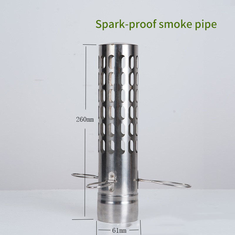 Stainless Steel Chimney Firewood Stove Elbow Firewood Stove Firewood Stove Outdoor Household Rural Heating Smoke Exhaust Pipe Ventilation